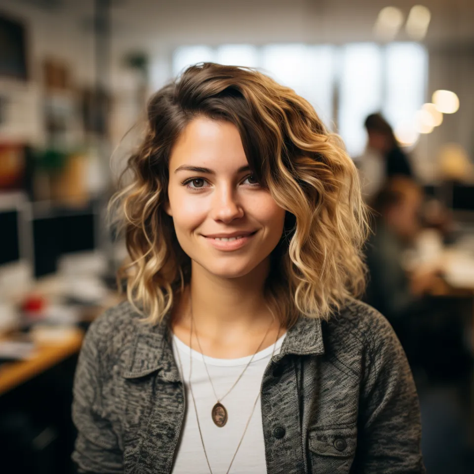 Projektmanagerin mit entspanntem Lächeln